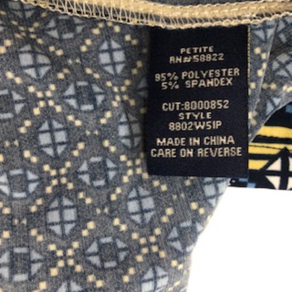 Max Edition Casual Dress A-Line Scoop Neck Stripe/Abstract Print Size LP - Picture 7 of 9